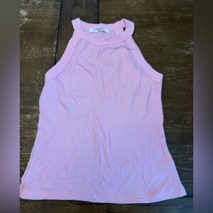 Project Social T Bubblgum Pink Ribbed Tank Top